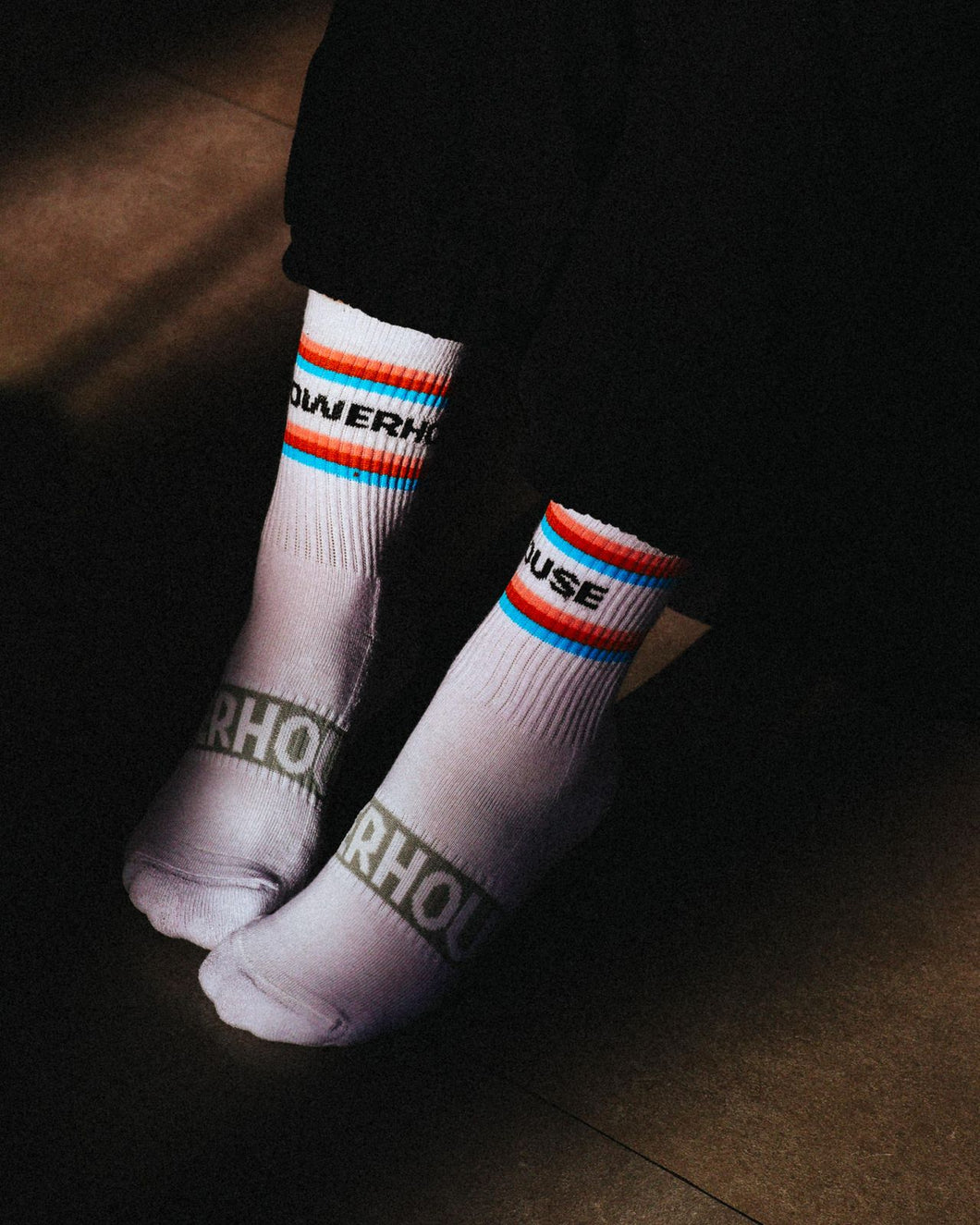 Rainbow White Socks